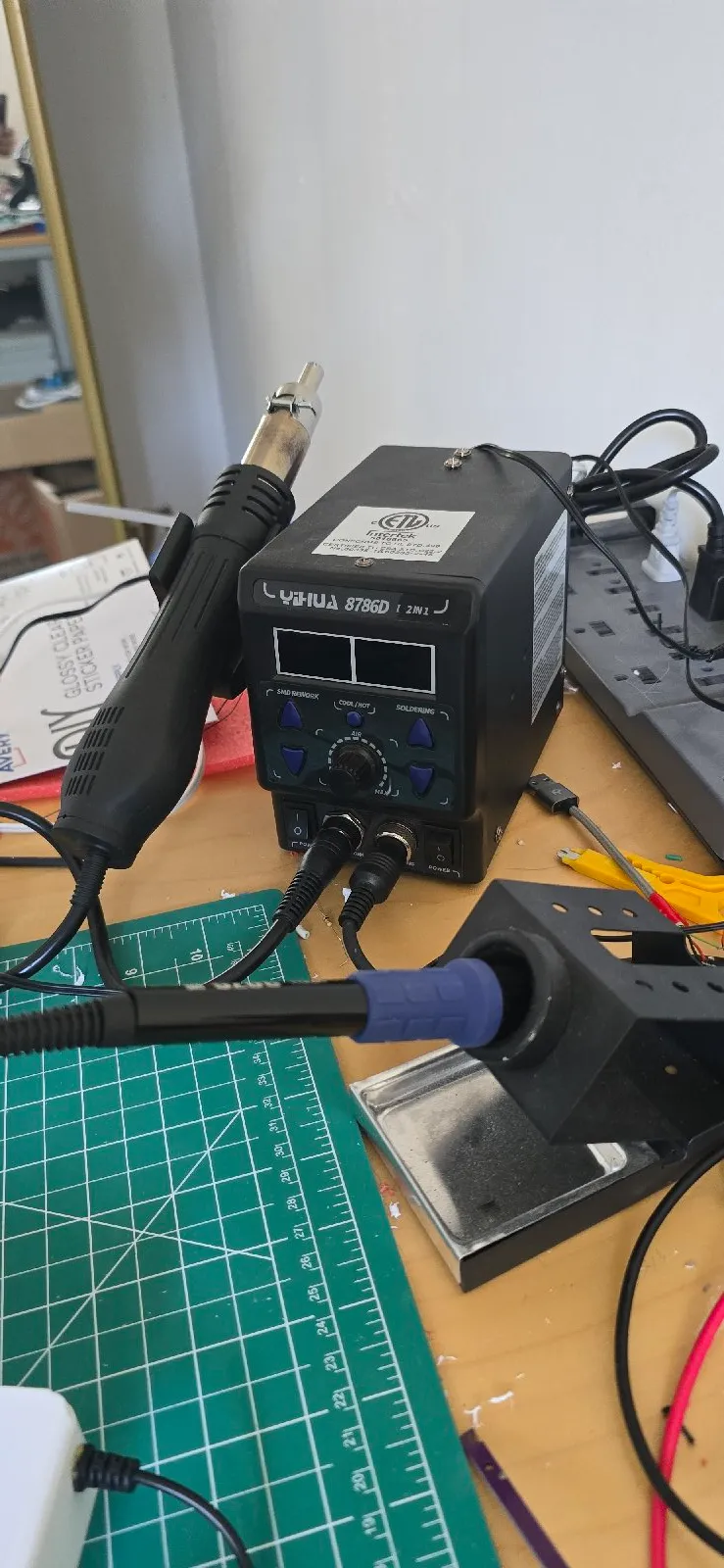 Soldering iron and heat gun