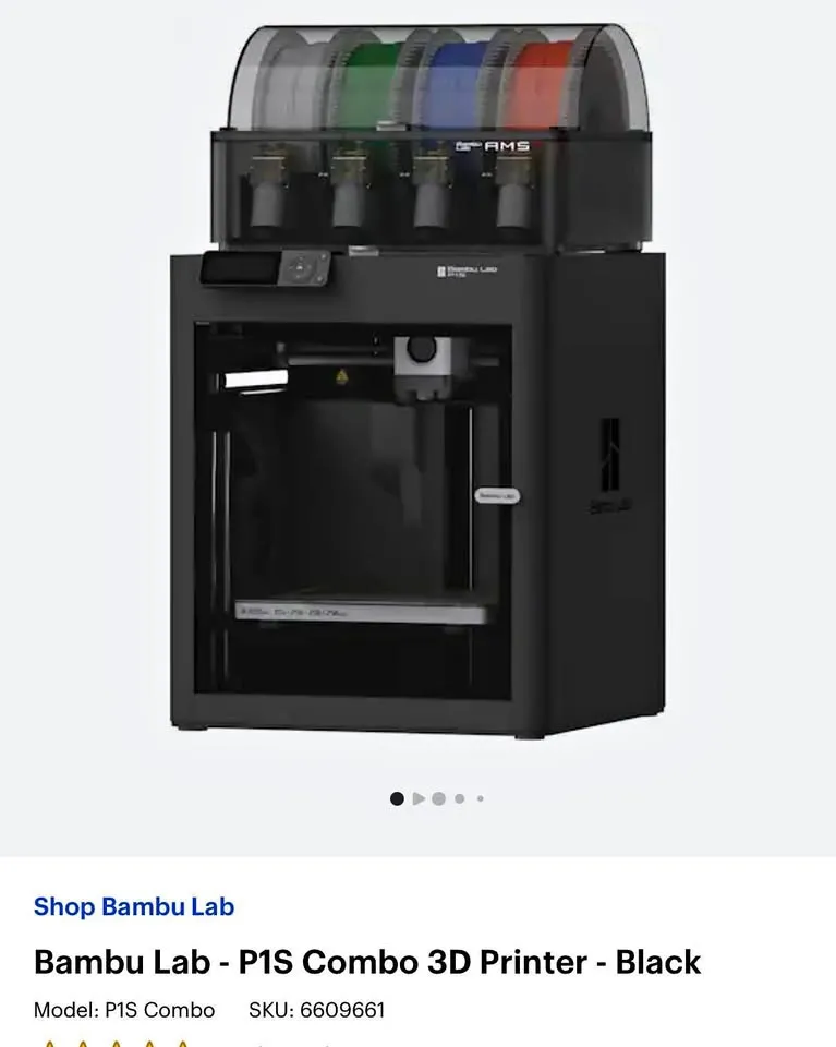 Bambu Lab - P1S Combo 3D Printer - Black