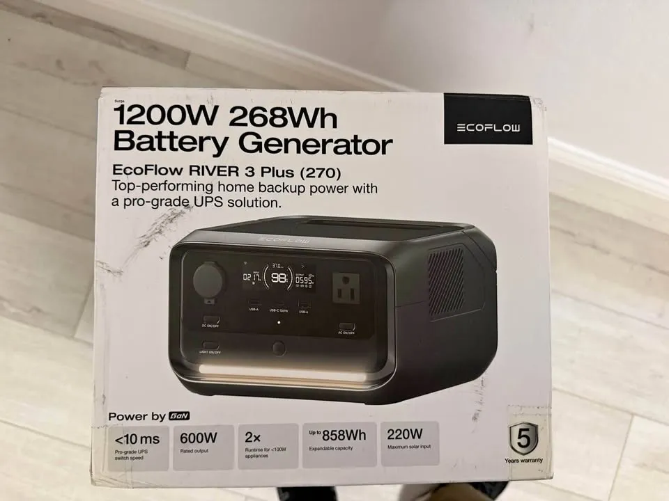 Ecoflow River 3 Plus 270Wh Power Station