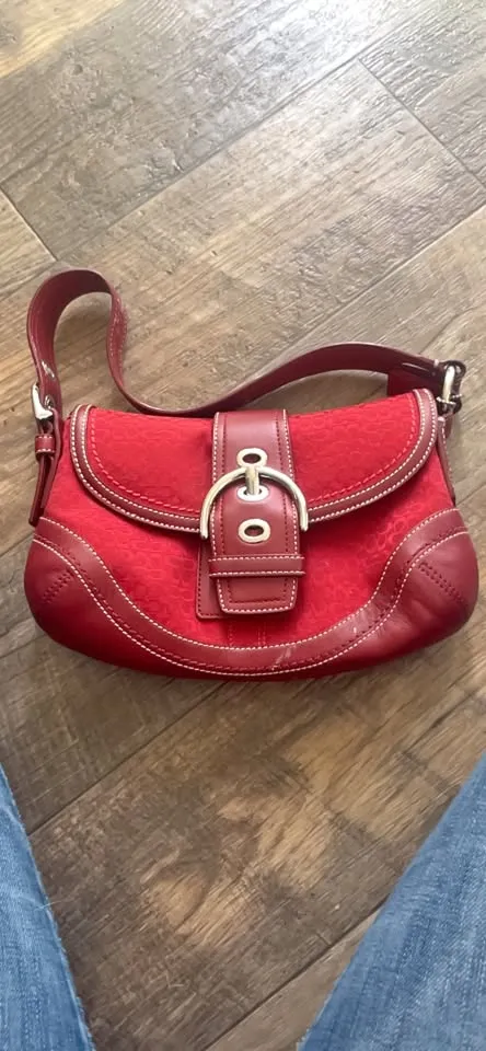 Coach Red Shoulder Bag