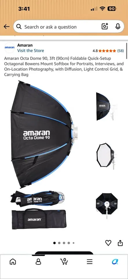 Amaran Octa Dome 90 (3ft 90cm) Bowens Mount Softbox